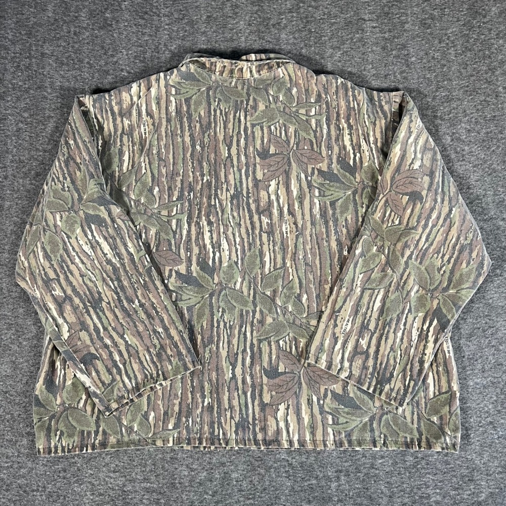 Vtg Spartan Realtree Camo Jacket Mens XXXL Bark Leaf Camouflage Button Up Boxy - Picture 2 of 5